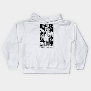 Tarot Card - Tower Kids Hoodie